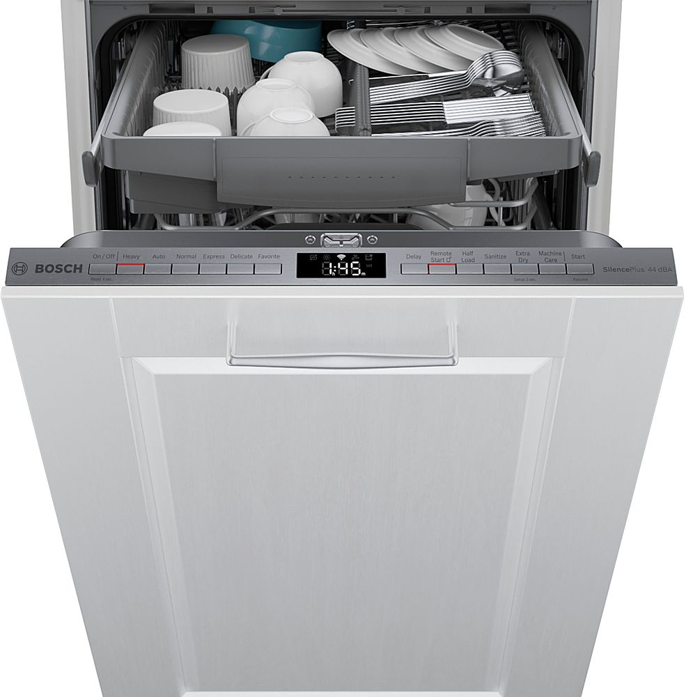 Bosch - 800 Series 18 Top Control Smart Built-In Dishwasher with 3rd Rack and 44 dBA - Custom Panel Ready