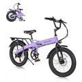 Folding Electric Bike for Adults, 20??3.0 Fat Tire Electric Bicycle, 374.4Wh Battery Ebike, 20MPH Electric Cargo Bike with LCD Color Display & 6 Speed Gears (Fits for 5'0+)