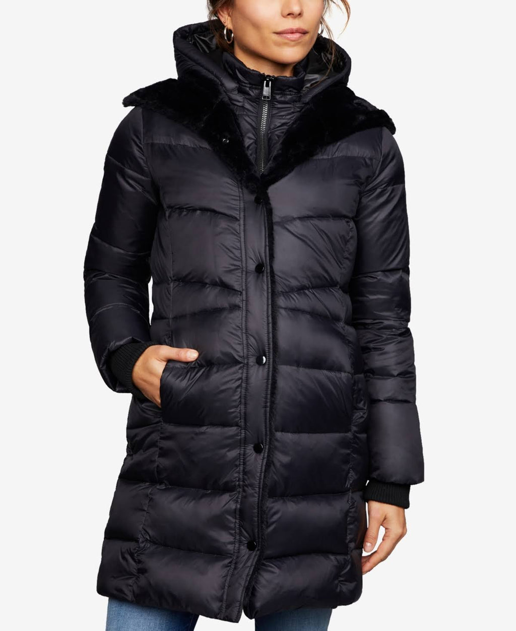 A Pea in The Pod - Quilted Puffer Maternity Jacket - M
