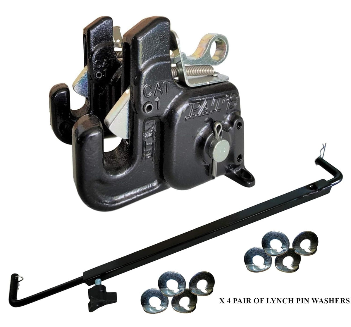 Pat's Easy Change with Stabilizer Bar - Best Quick Hitch System On The Market ?C Flexible, Durable and Affordable (RED CAT #1)