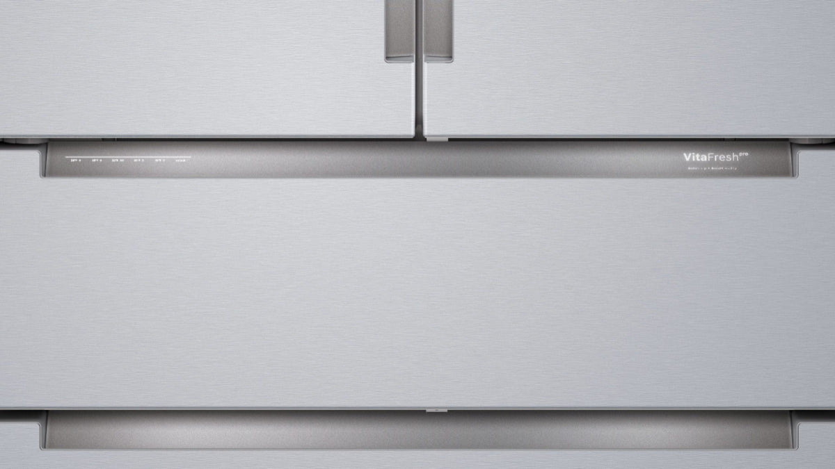 Bosch - 800 Series 20.5 Cu. Ft. 4-Door French Door Counter-Depth Smart Refrigerator - Stainless steel