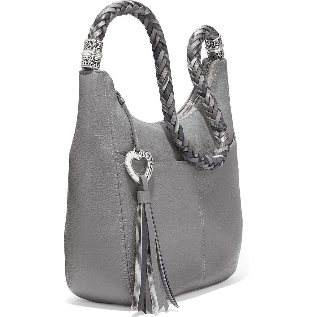 Brighton Barbados Ziptop Hobo -Black