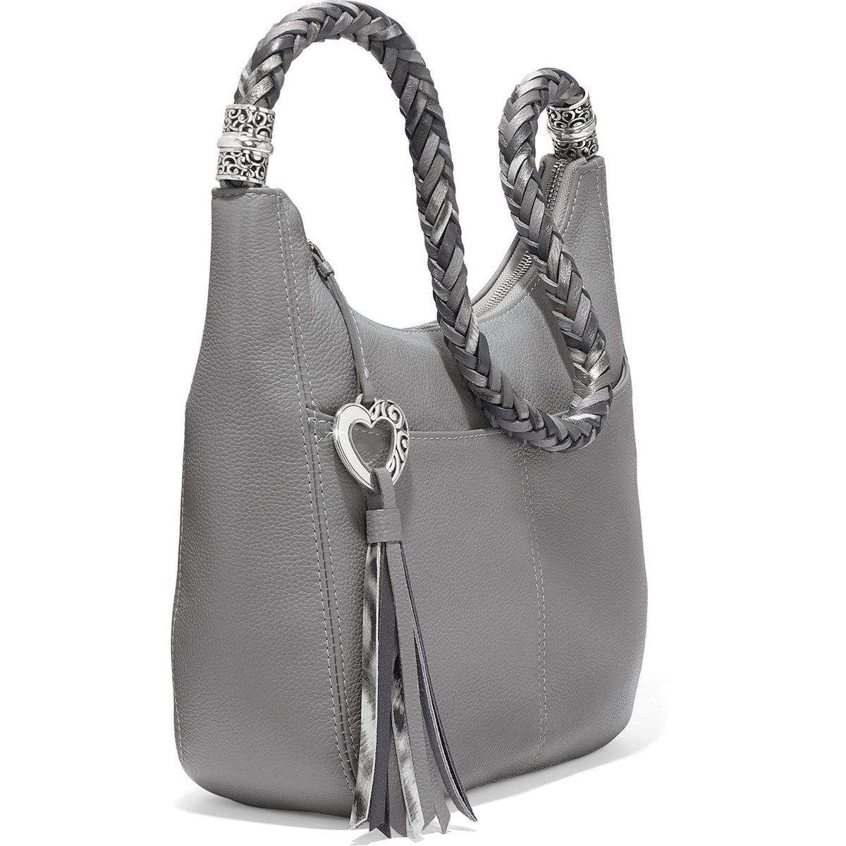 Brighton Barbados Ziptop Hobo -Black