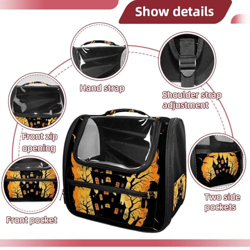 Halloween Pet Carrier Airline Approved Pet Carrier Bag Dog Carrier for Small Medium Cats Dogs Puppies Kitten