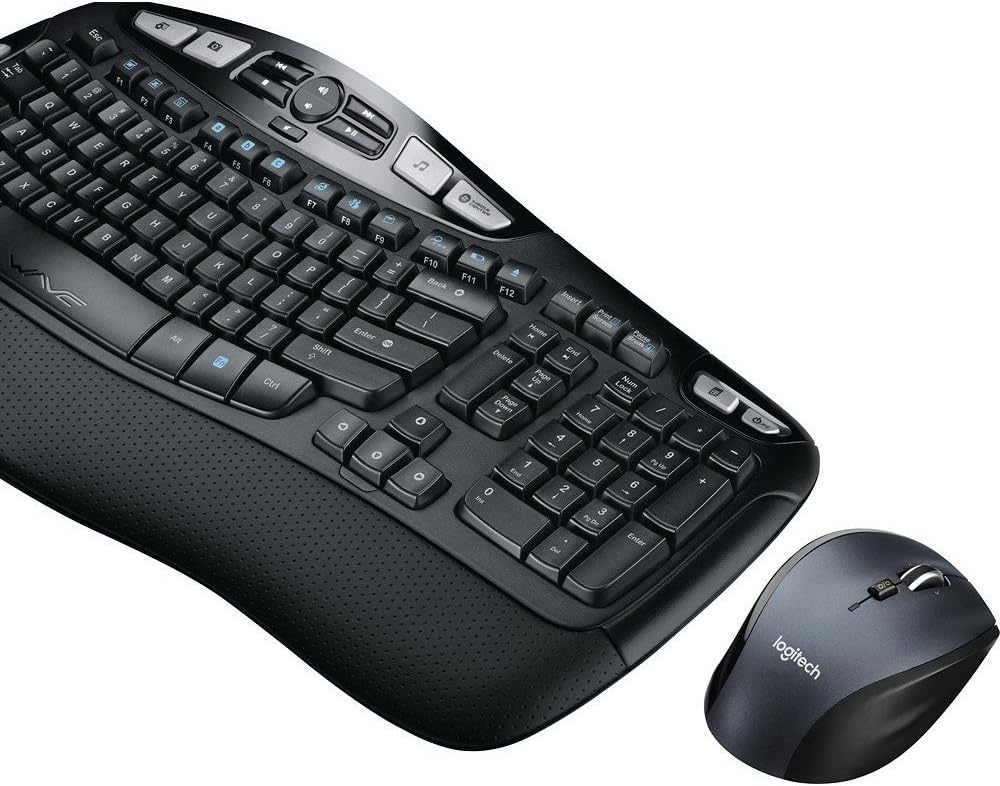 Logitech - MK570 Comfort Wave Wireless Keyboard and Optical Mouse (Renewed)
