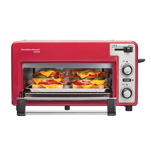 Hamilton Beach - Toastation 2-Slice Countertop Toaster and Toaster Oven - Red 22724