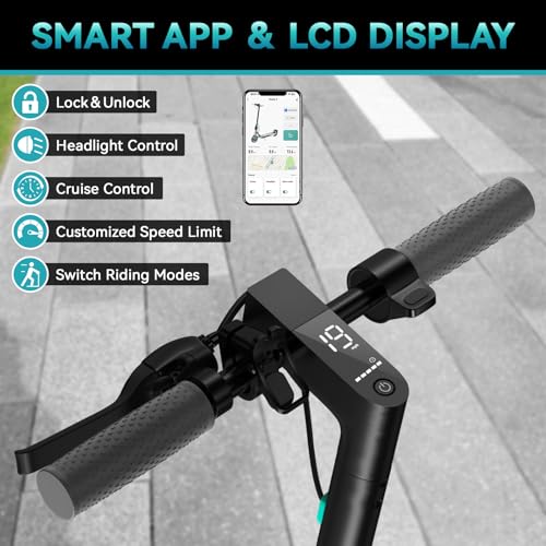 Electric Scooter for Adults, 19/25 Mph Max Speed, 21/25/35 Miles Range,350/500/600W APP Control E-Scooter with 8.5/10 Inflatable tire, Foldable Escooter with App Control, UL 2272 Certified