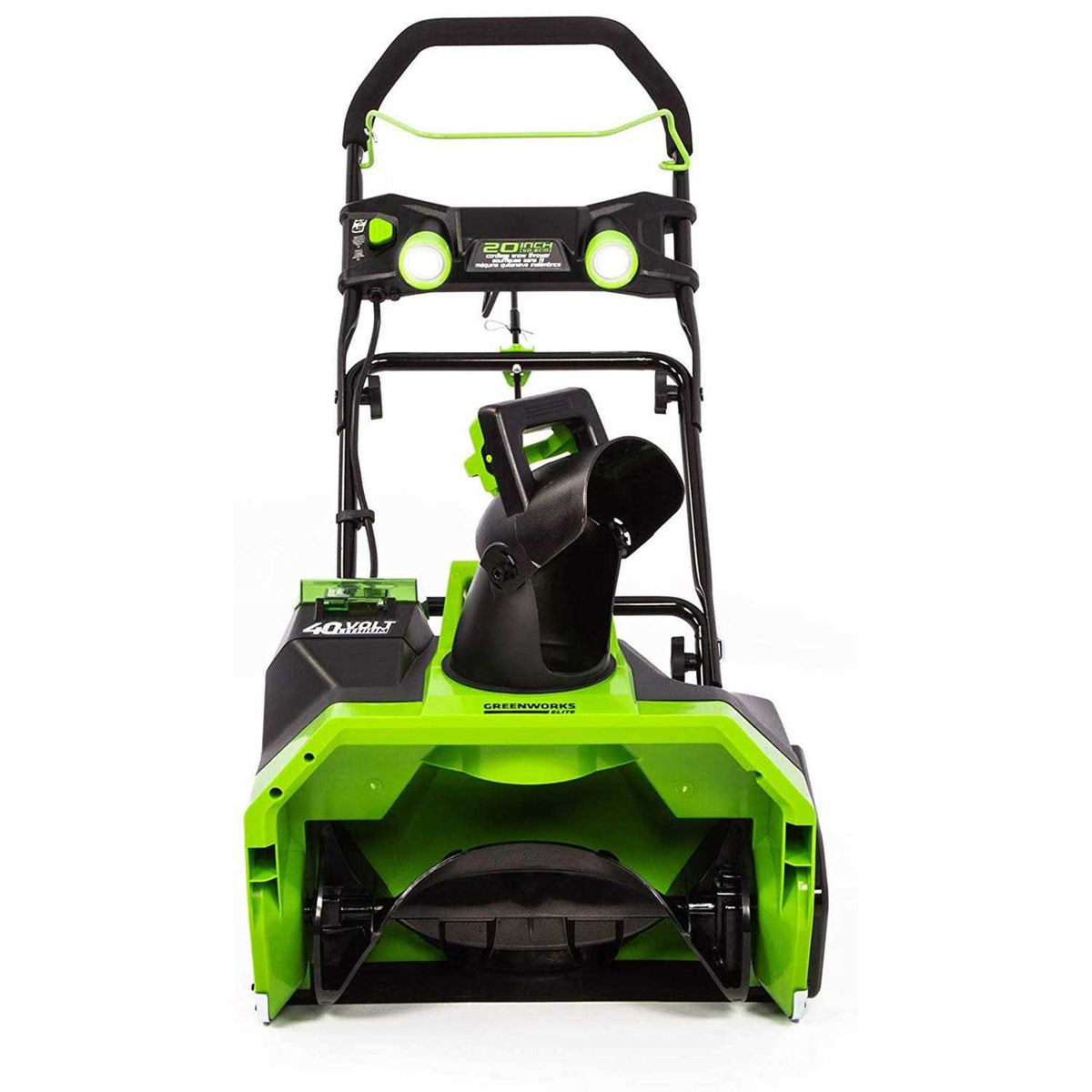 Greenworks 20 in. 40-Volt Battery Brushless Single-Stage Cordless Snow Blower with 6.0 Ah Battery and Charger