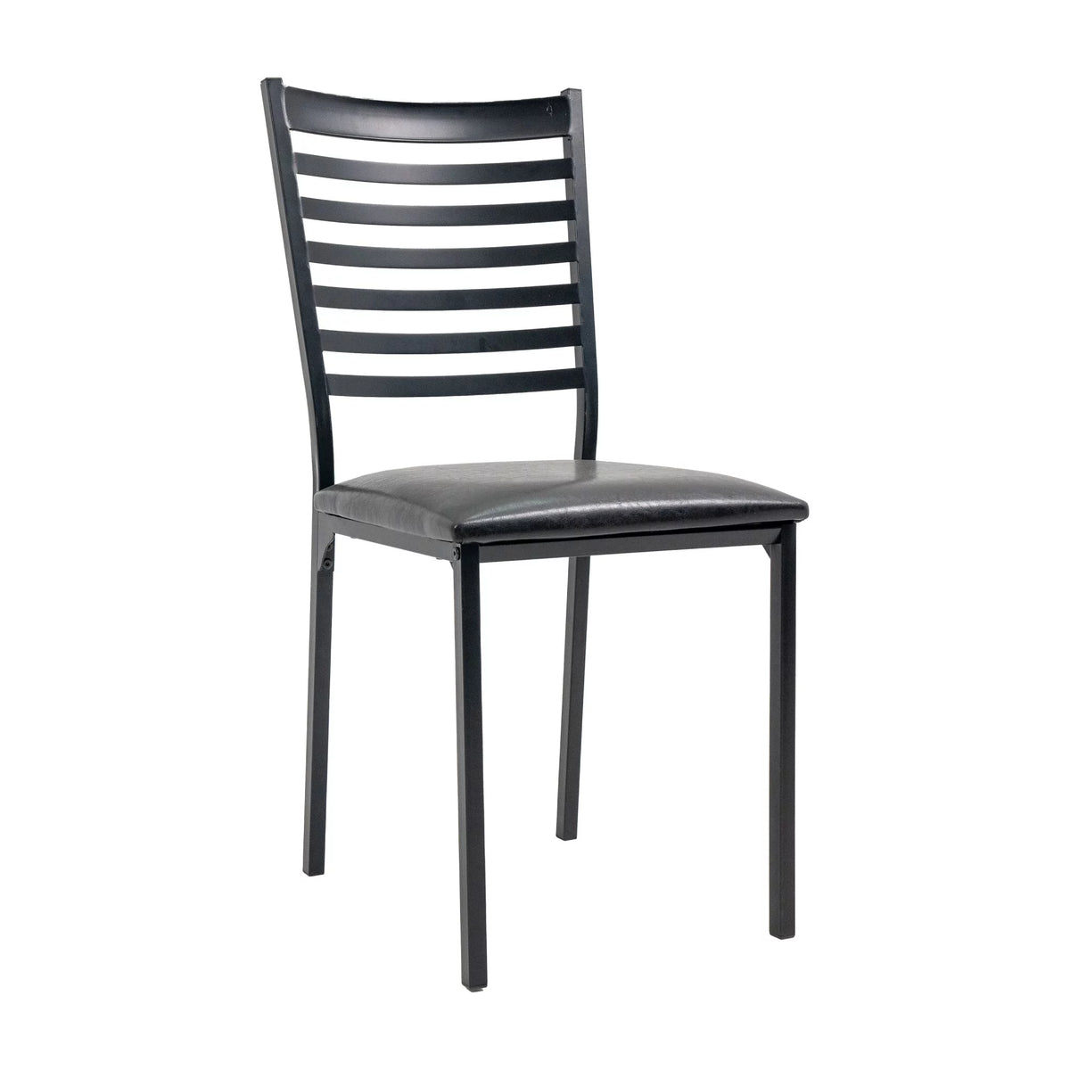 5 Piece Dining Table Set Kitchen 1 Table and 4 Upholstered Chairs Metal Frame Tempered Glass Top Black