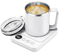 Coffee Mug Warmer & Mug Set for Desk, Electric Coffee Cup Warmer with 16oz Heated Mug, Smart Coffee Heater with Auto Shut Off for Office/Home, Christmas/Birthday/Coffee Gifts for Men & Women,Black