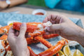 Alaskan King Crab: Giant Red King Crab Legs (3 lbs) - Overnight Shipping Monday-Thursday