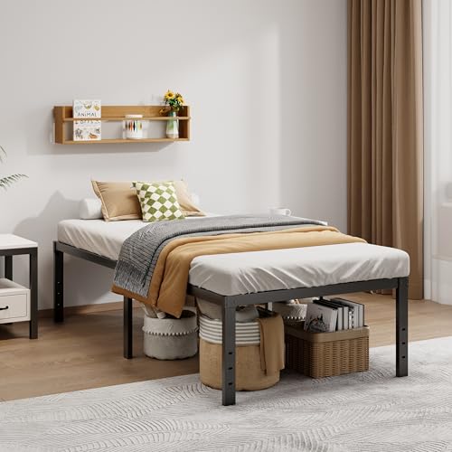 Metal Bed Frame Full Size - 14 Inch Heavy-Duty Full Platform Bed Frame No Box Spring Needed, Easy Assembly, Noise-Free, Sturdy Mattress Foundation, Underbed Storage Space
