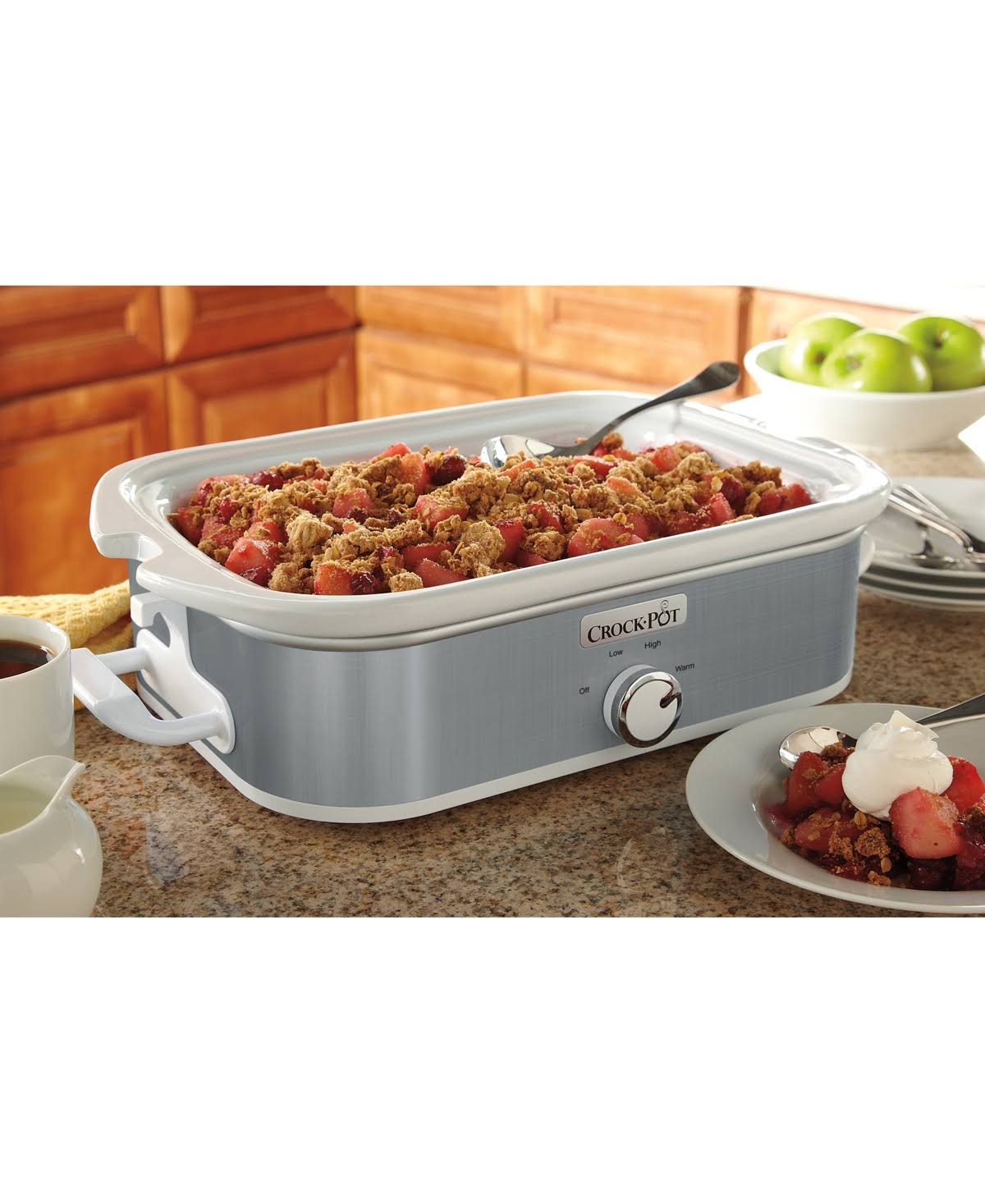 Crock-Pot 3.5 Quart Casserole Slow Cooker, Stainless Steel