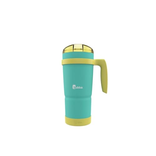 Bubba Envy S Vacuum-Insulated Stainless Steel Tumbler with Lid, 32 oz ?C Removable Bumper and Handle ?C Sweat Resistant and BPA-Free - Ideal for Work, Travel or Poolside - Island Lemon