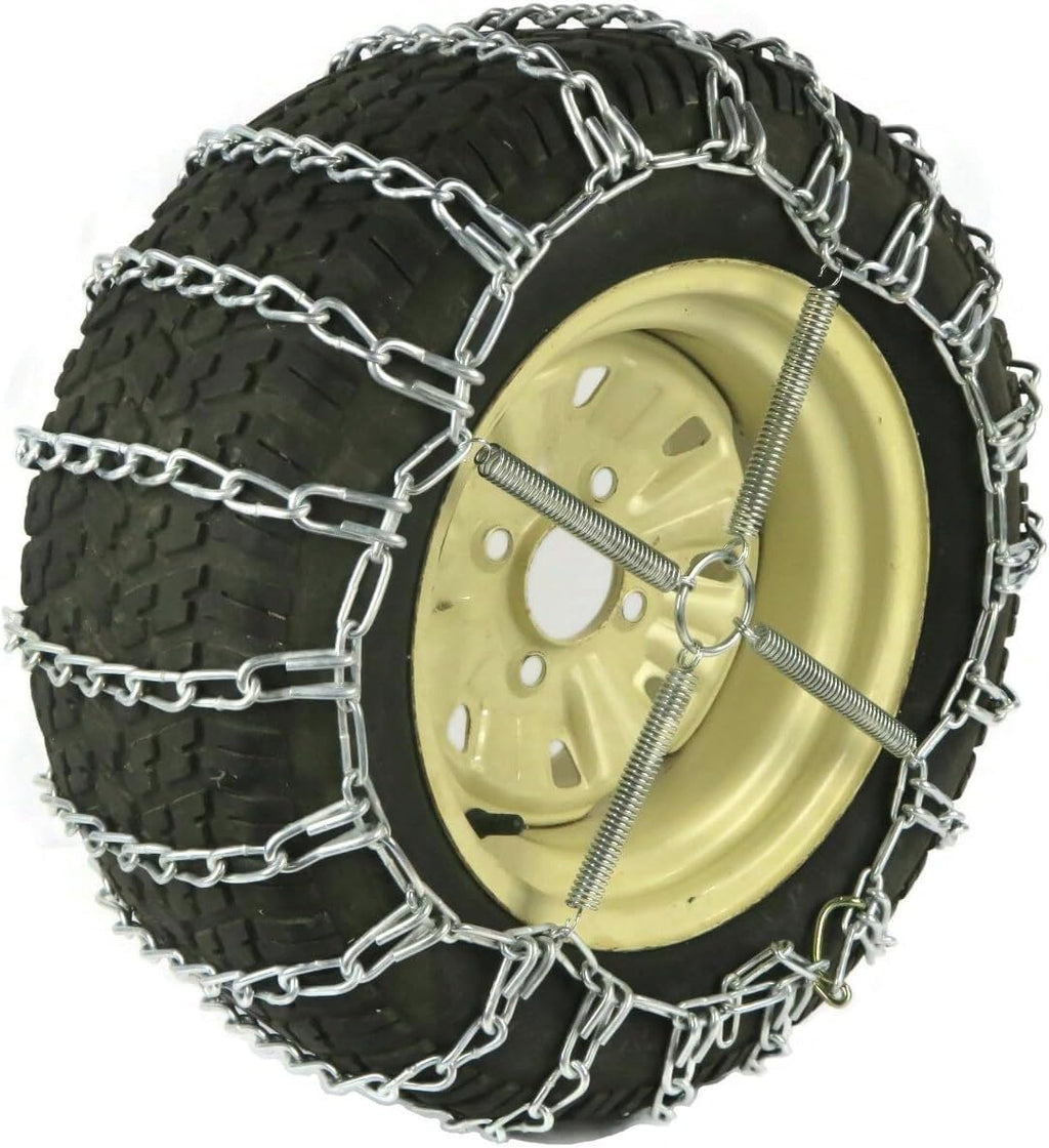 The ROP Shop Pair of 2 Link Tire Chains & Tensioners 23x10.5x12 for Snow Blowers, Lawn & Garden Tractors, Mowers & Riders, UTV, ATV, 4-Wheelers, Utility Vehicles