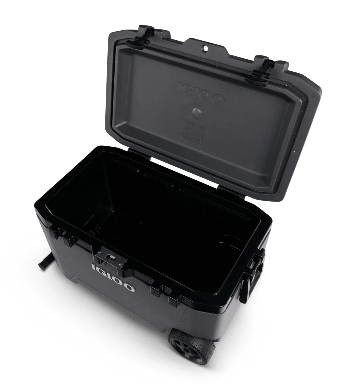 Igloo Overland 72 Quart Ice Chest Cooler with Wheels, Gray (31 x 18 x18)