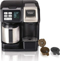 Hamilton Beach FlexBrew Trio 2-Way Single Serve Coffee Maker & Full 12c Pot, Compatible with K-Cup Pods or Grounds, Combo, Black and Stainless