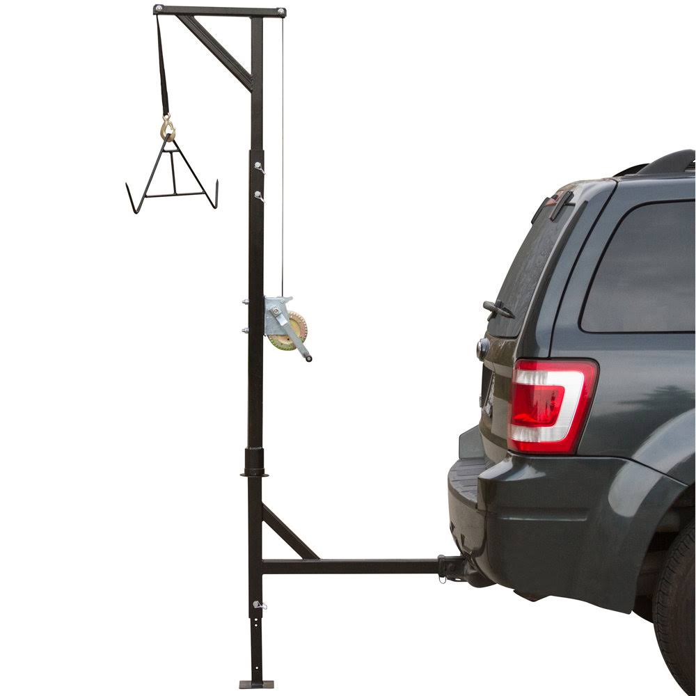 Kill Shot DEER-HOIST-SWIVEL Deluxe Hitch-Mounted Deer Hoist with Swivel u0026 Gambrel - 500 lb.
