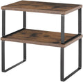 2 Piece Expandable And Stackable Countertop Organizer, Free Assembly Storage Shelves For Kitchens, Cabinets