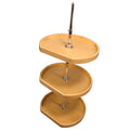 Rev-A-Shelf 4WLS273-20-536 20x22 Natural Wood 3 Shelf D-Shape Independent Lazy Susan