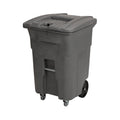 Toter 96 gal. Graystone Document Trash Can with Wheels and Hasp Lock (2 Standard Caster, 2 Stationary Wheels)