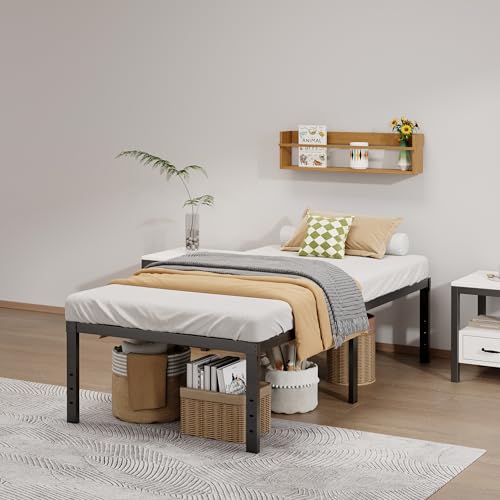 Metal Bed Frame Full Size - 14 Inch Heavy-Duty Full Platform Bed Frame No Box Spring Needed, Easy Assembly, Noise-Free, Sturdy Mattress Foundation, Underbed Storage Space