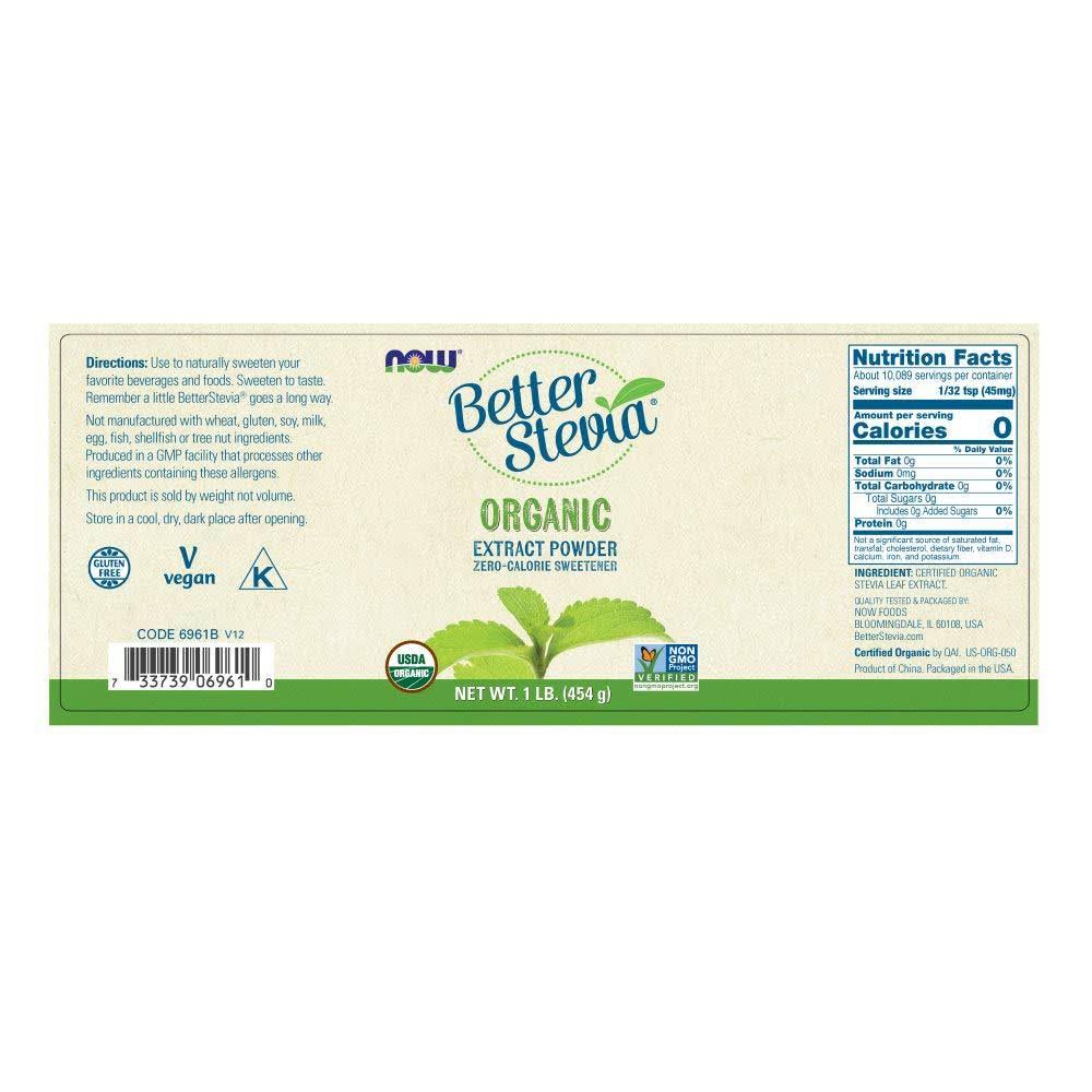 Now Foods Better Stevia Extract Powder - 1 lb tub