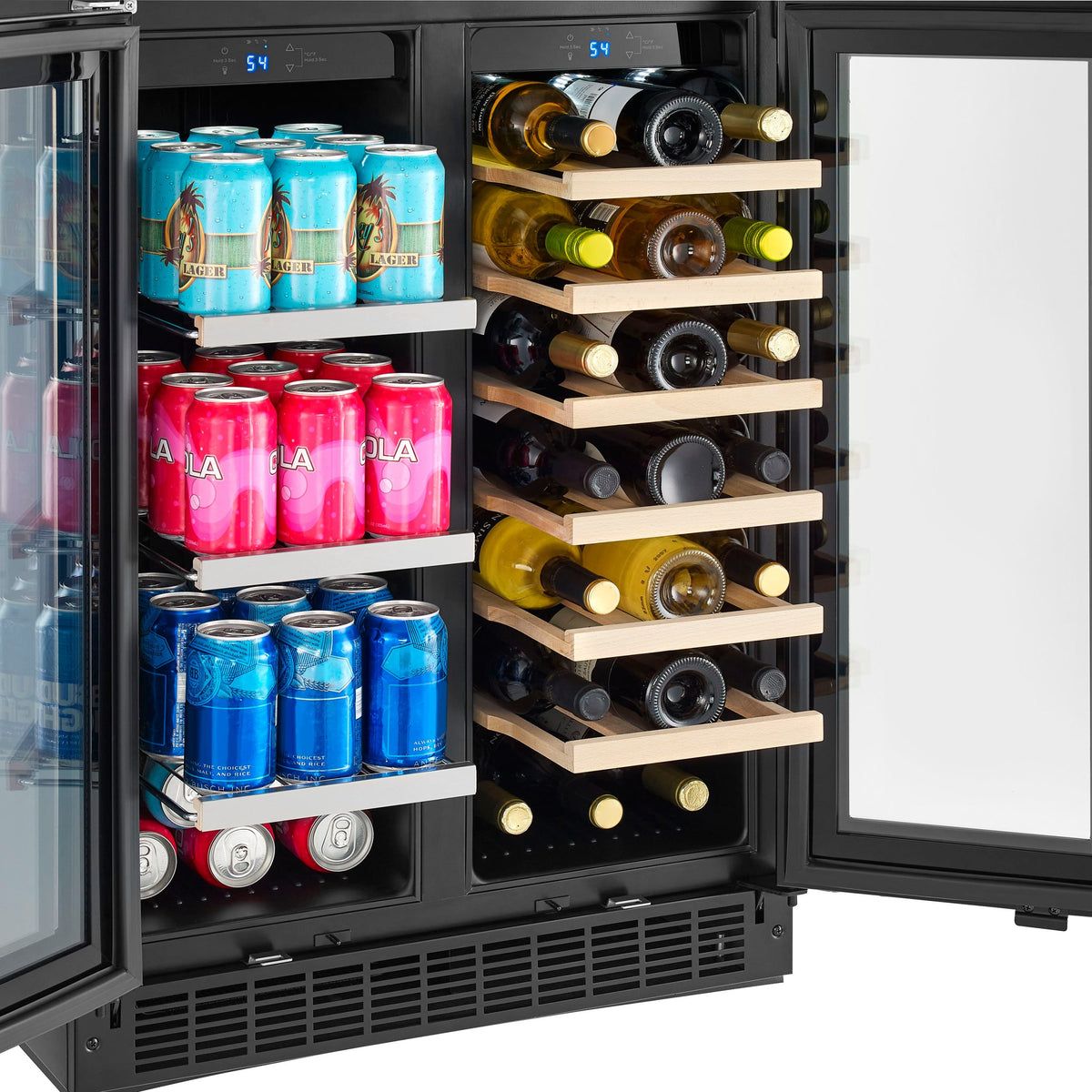 Insignia? - Dual Zone Wine and Beverage Cooler with Glass Doors - Stainless Steel