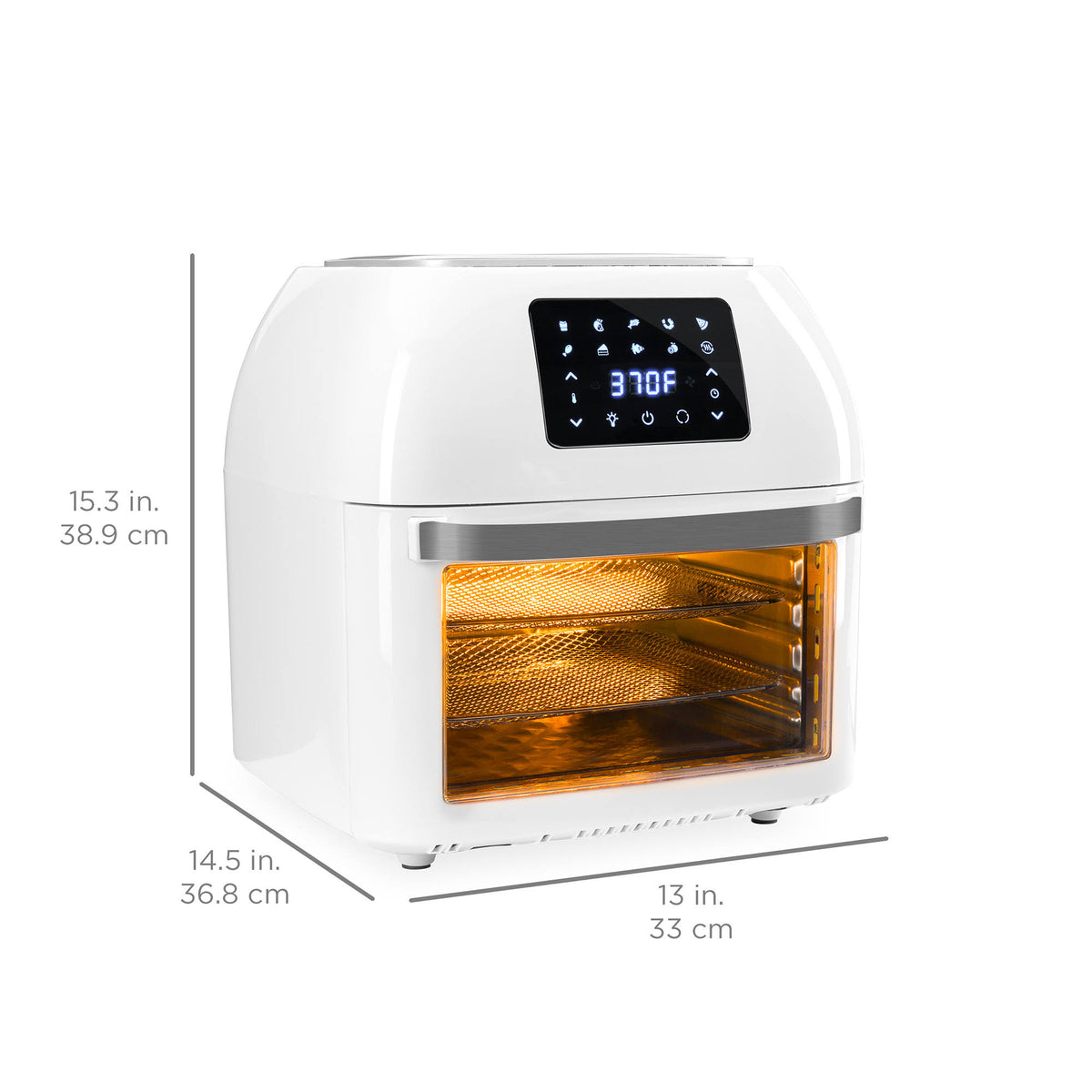 Best Choice Products 16.9qt 1800W 10-in-1 Family Size Air Fryer Countertop Oven, Rotisserie, Dehydrator - White