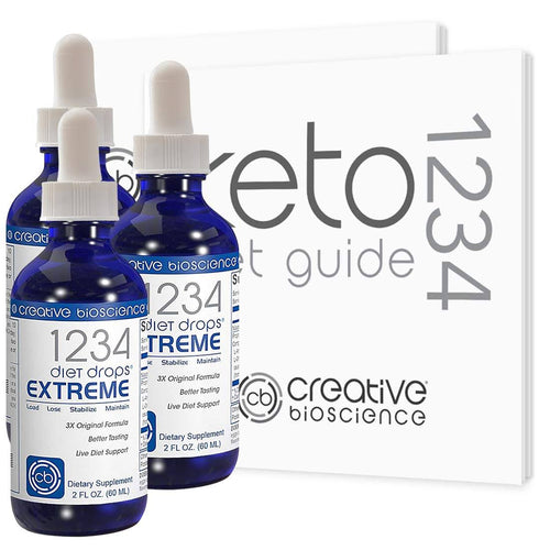 1234 Diet Drops Extreme 3 Bottles by Creative Bioscience