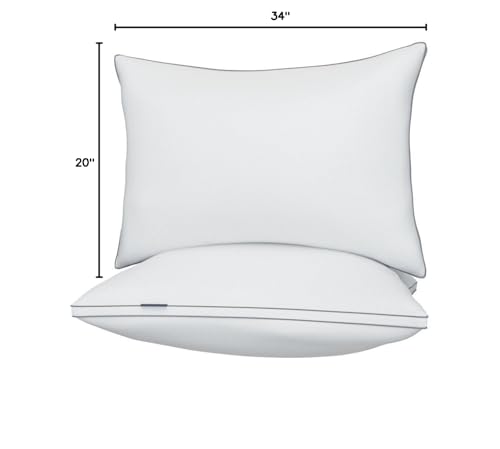 viewstar Bed Pillows King Size Set of 2, Hotel Quality, Down Alternative Big Pillow for Back, Stomach or Side Sleepers, Firm