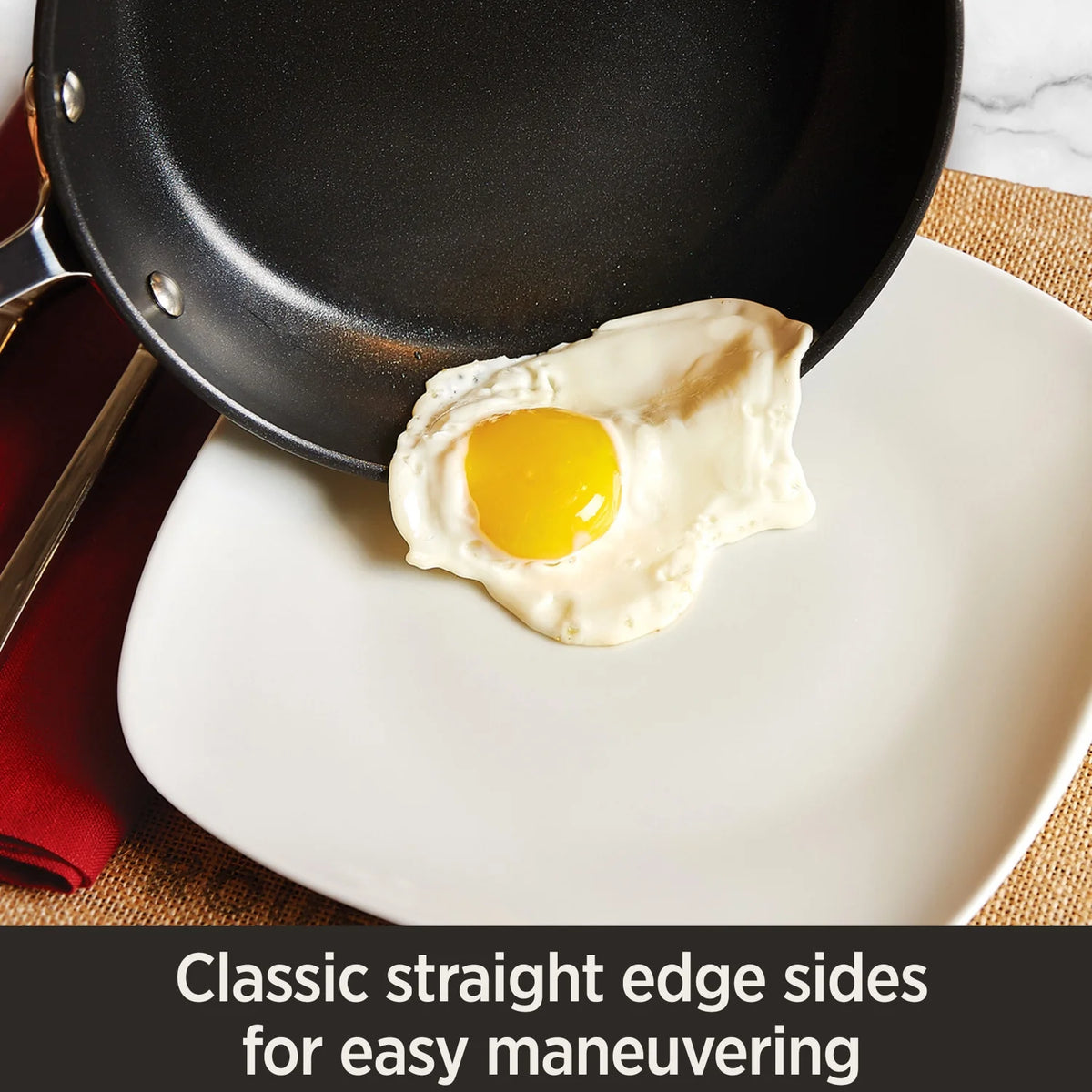 All-Clad E7853364 HA1 Hard Anodized Nonstick Dishwasher Safe PFOA Free Saute Pan Cookware, 4-Quart, Black