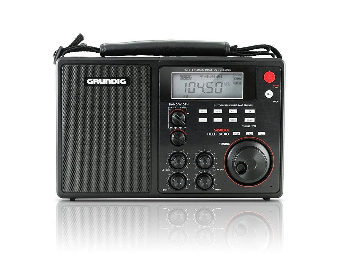 Grundig S450DLX Deluxw AM/FM/Shortwave Portable Radio - Black