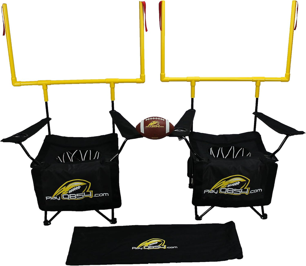QB54 - The Ultimate Football Yard Game Set, Outdoor Football Toss for Tailgating, Backyard, Beach, Park, Tournaments, Sports Training, Score Touchdowns, Kick Field Goals