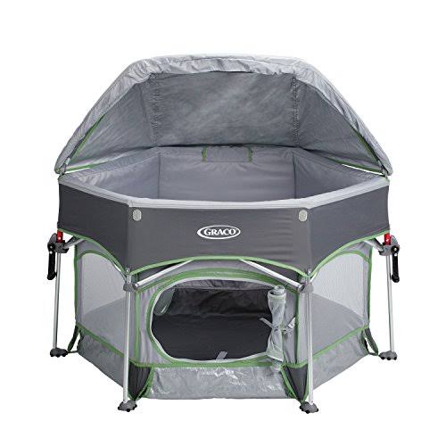 Graco Pack &n Play Playard with Automatic Folding Feet - Stratus , Gray