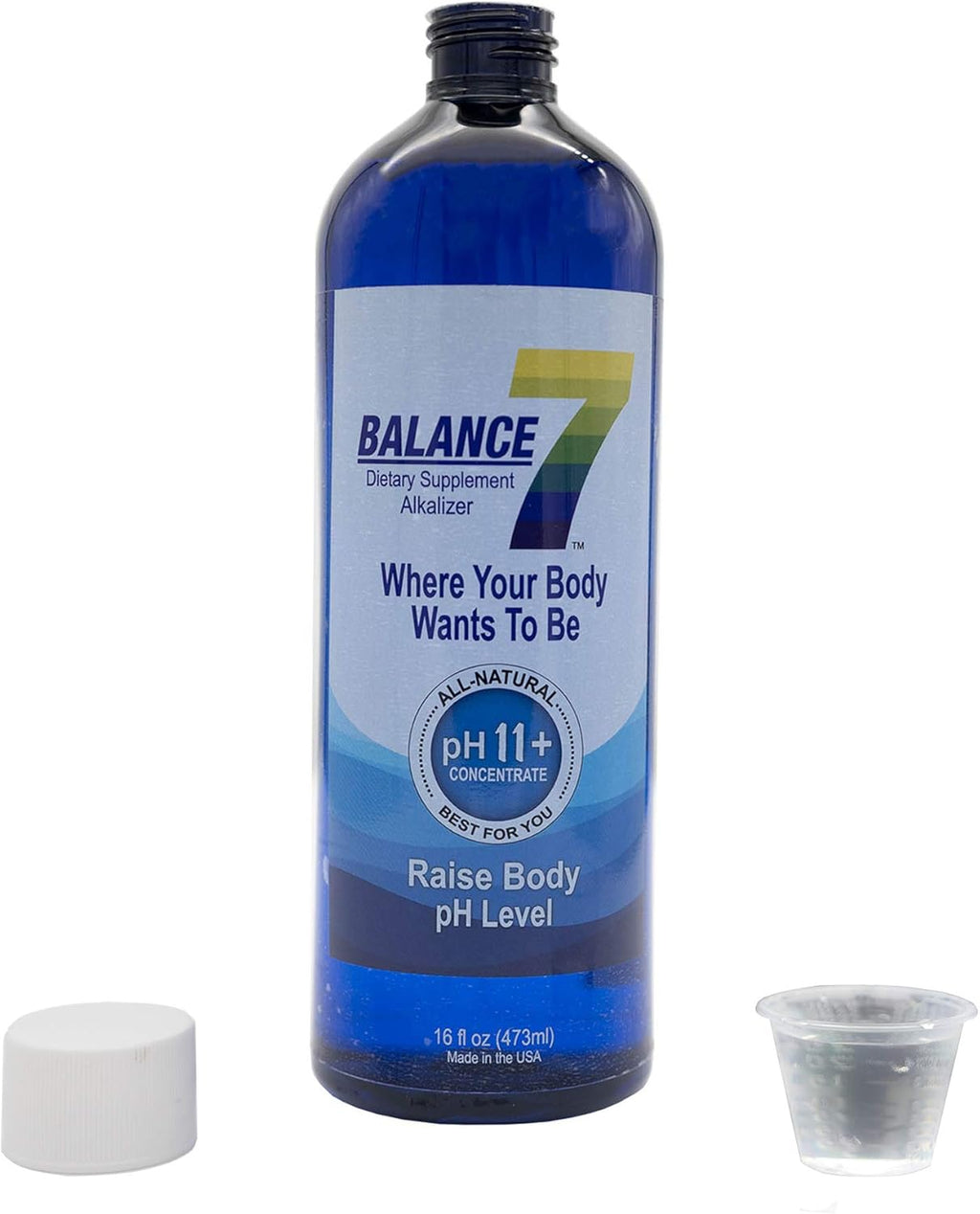 Balance 7 - Alkaline Dietary Supplement - 11+ pH Alkalizing Concentrate and pH Booster Mineral Liquid - pH Balancer (16 fl oz, 6 Bottles) Pack of 2