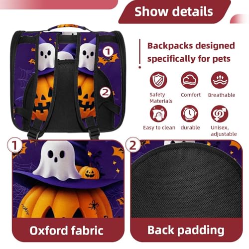 Halloween Pet Carrier Airline Approved Pet Carrier Bag Dog Carrier for Small Medium Cats Dogs Puppies Kitten
