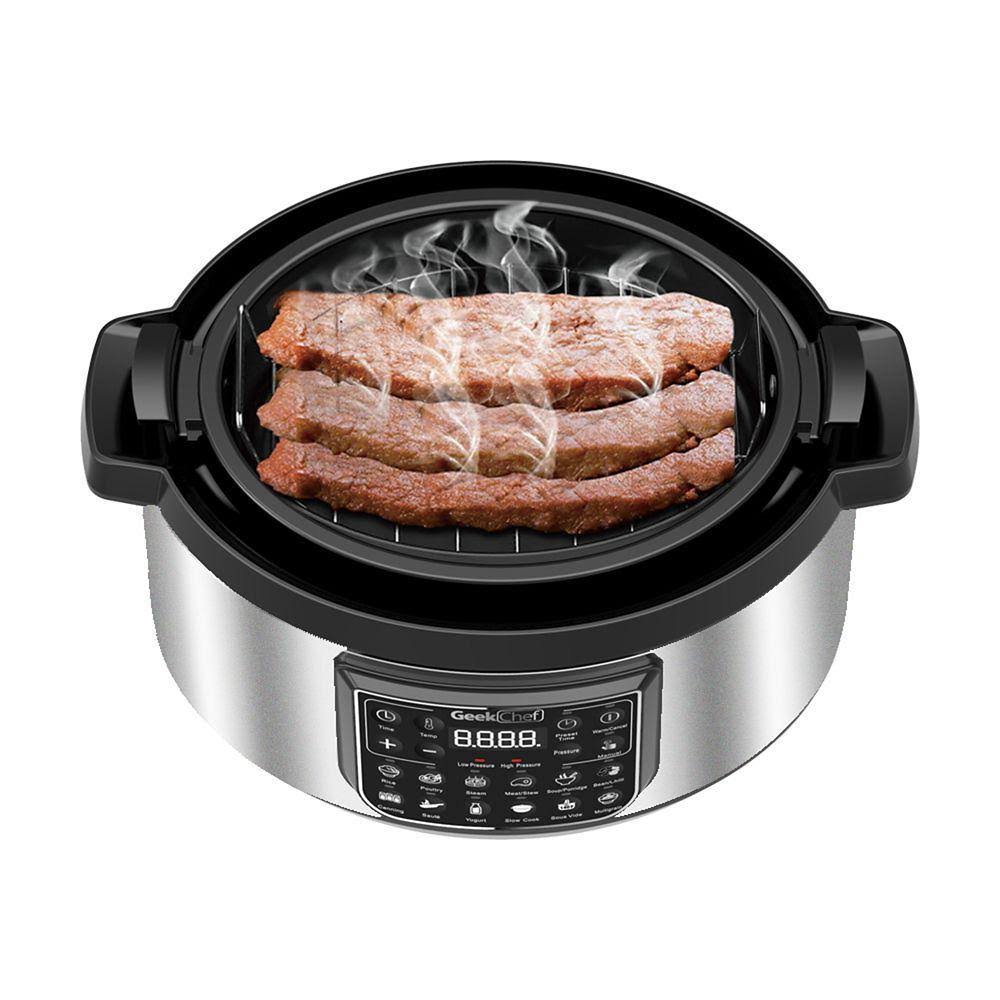 Geek Chef 12 in 1 Electric 8 Quart Oval Pressure Cooker Pot with LCD