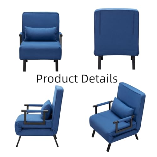 3 in 1 Sleeper Sofa Bed, Futon Sofa Bed for Living Room with Side Pocket, Black Sleepers Sofa Couch with Pullout Bed, Convertible Love Seat Sleepers Bed for Living Room, Bedroom, Small Space