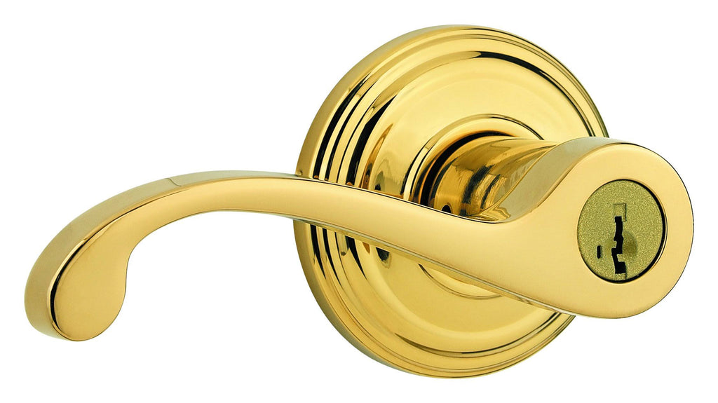 Kwikset 740CHL Commonwealth SmartKey Keyed Entry Lever - Lifetime Polished Brass 740CHL L03 SMT