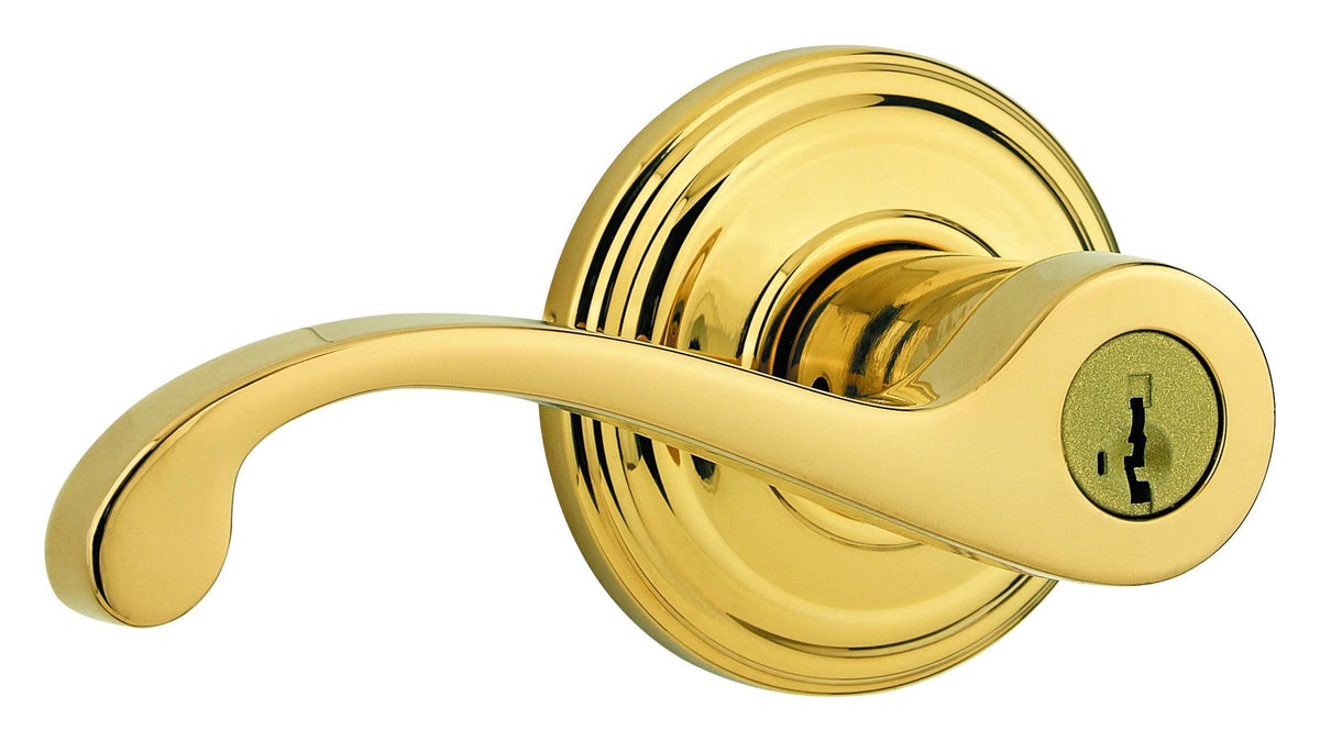 Kwikset 740CHL Commonwealth SmartKey Keyed Entry Lever - Lifetime Polished Brass 740CHL L03 SMT
