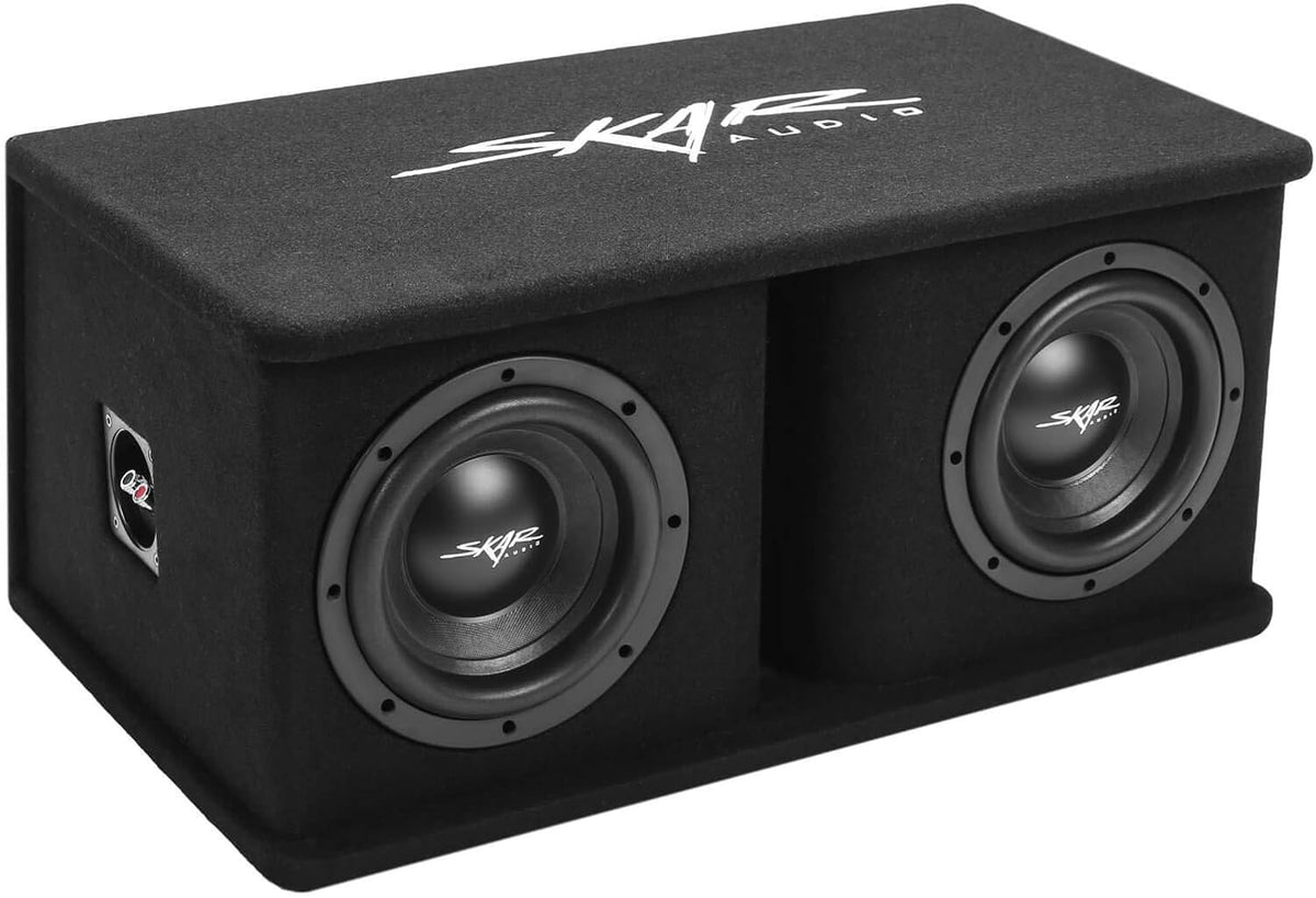 Skar Audio Dual 12 Complete 2,400 Watt SDR Series Subwoofer Bass Package - Includes Loaded Enclosure with Amplifier