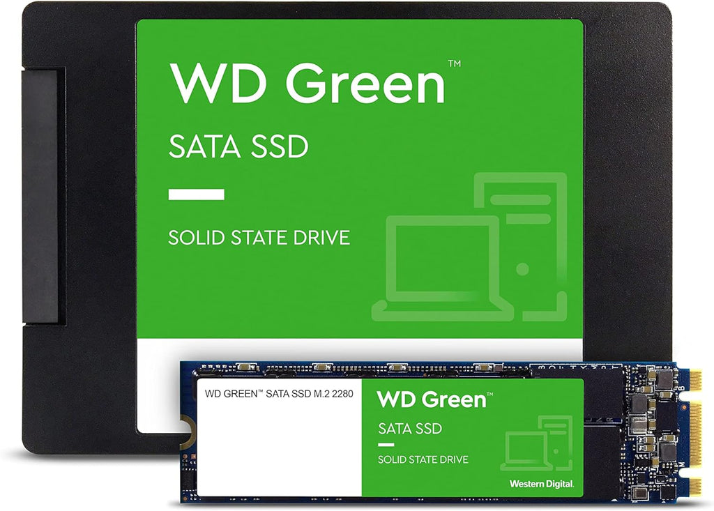 Western Digital 1TB WD Green Internal PC SSD Solid State Drive - SATA III 6 Gb/s, 2.5/7mm, Up to 550 MB/s - WDS100T2G0A