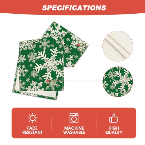 Artoid Mode Navy Blue Snowflakes Christmas Table Runner, Seasonal Winter Holiday Kitchen Dining Table Decoration for Home Party Decor 13x72 Inch