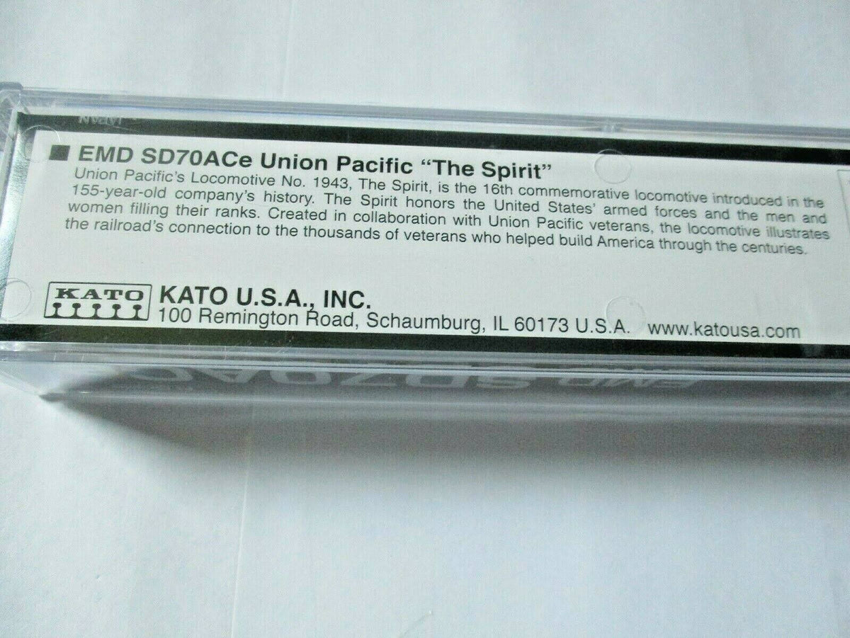 Kato N Scale EMD SD70ACe Union Pacific The Spirit #1943 w/DCC