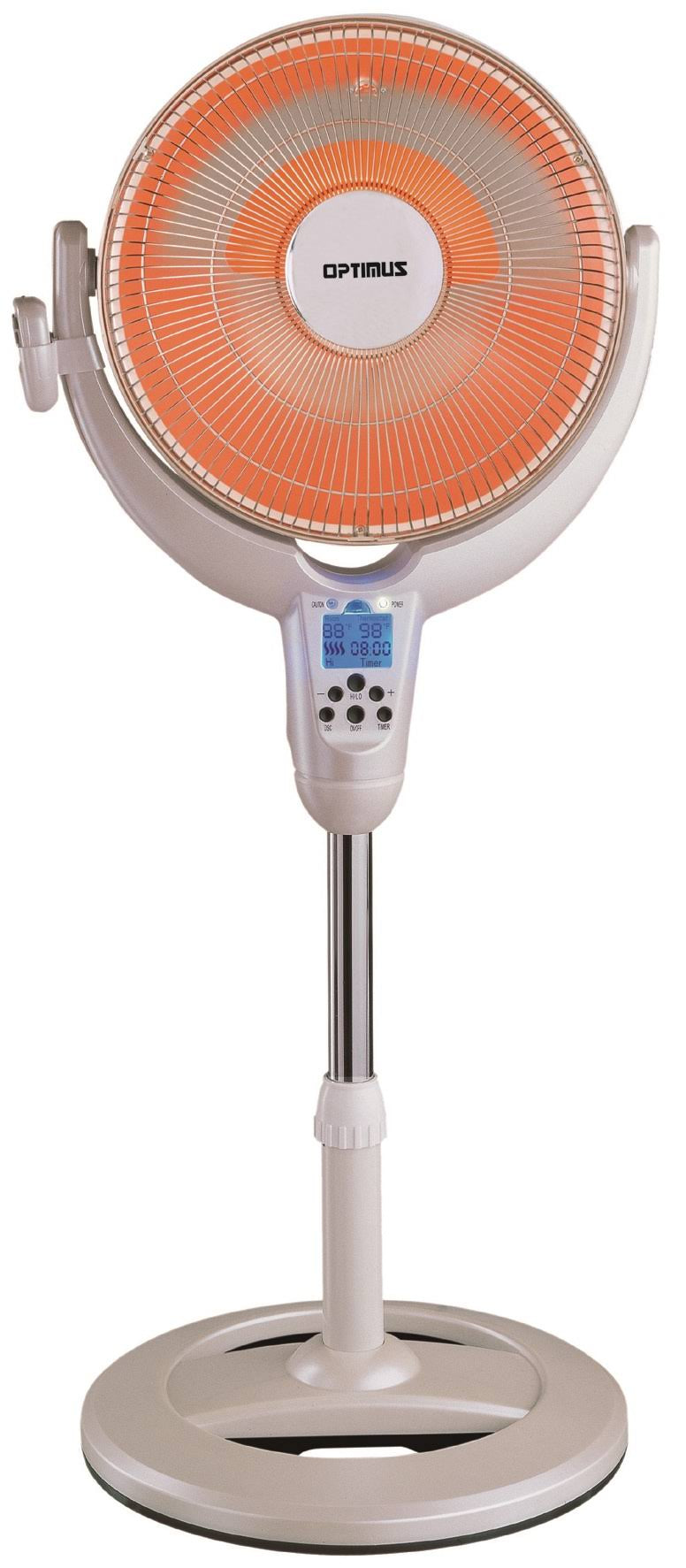 Optimus 14x22 Oscillating Pedestal Digital Dish Heater with Remote