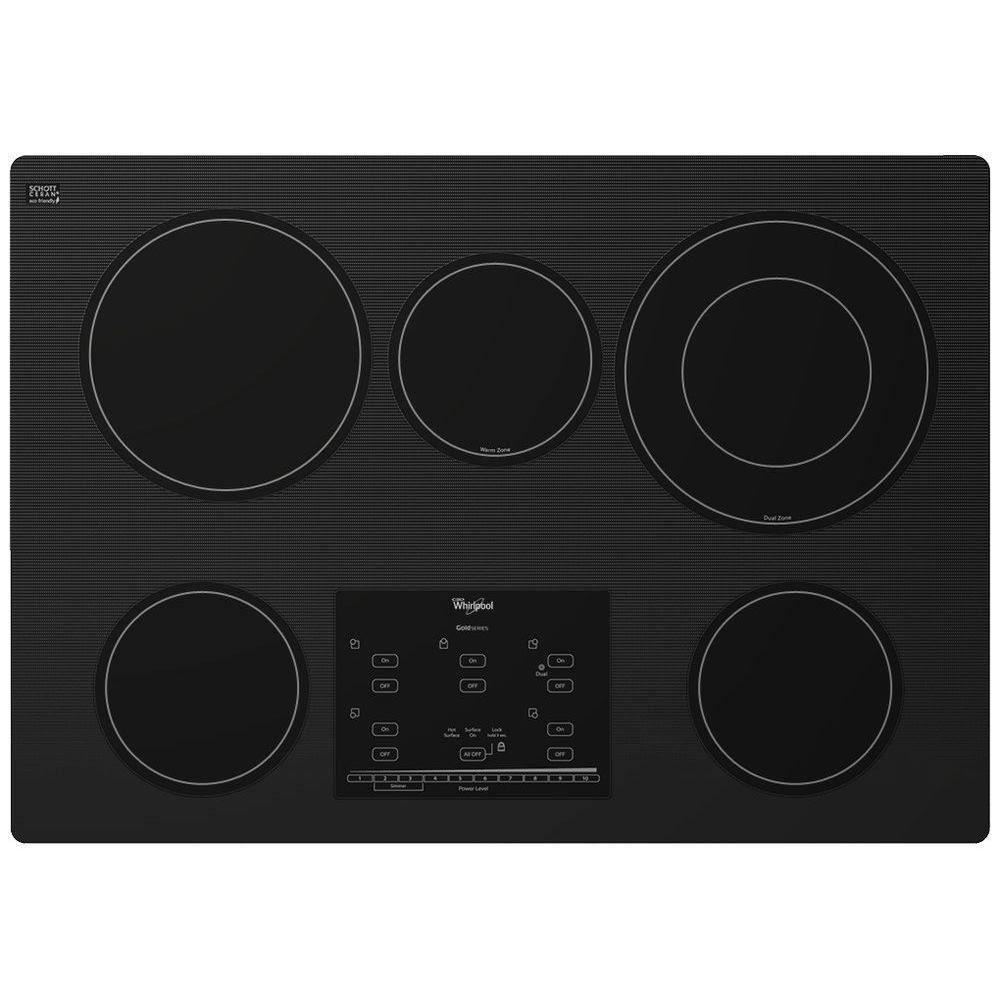Whirlpool Gold 30x22 Electric Cooktop-Black-G9CE3065XB
