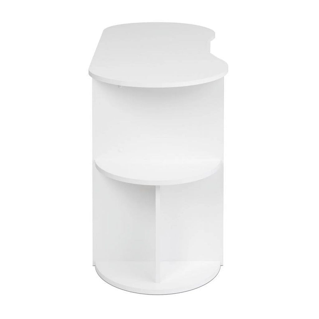 Pemberly Row Compact Student Desk with Storage in White