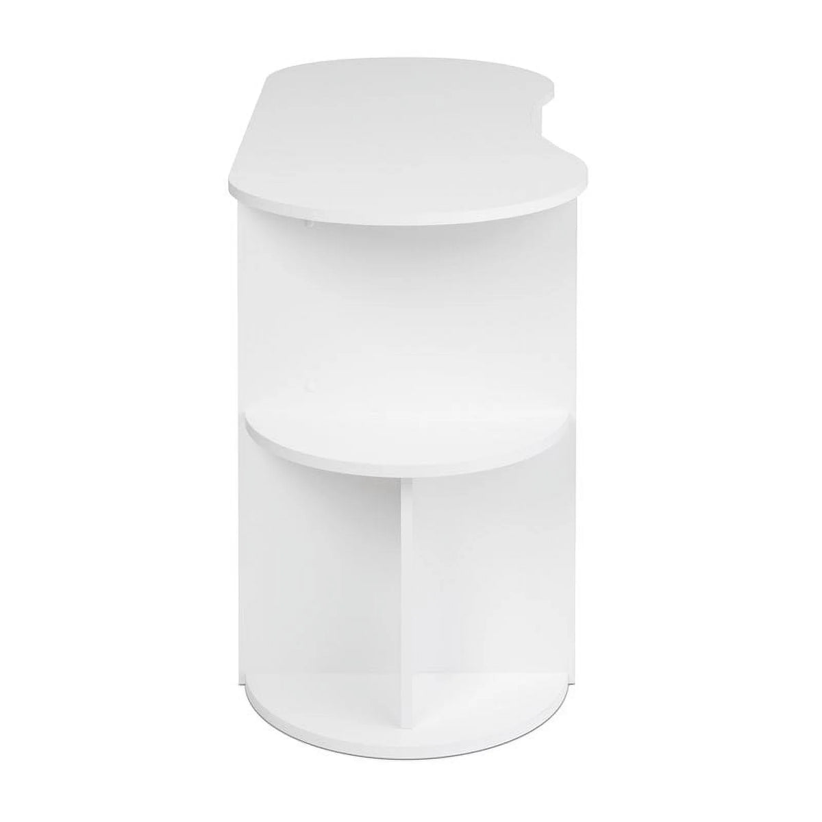Pemberly Row Compact Student Desk with Storage in White