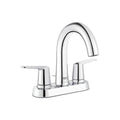 Grohe Veletto 4 in. Centerset 2-Handle High-Spout Bathroom Faucet in Starlight Chrome 20582000